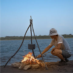 Stainless Steel Campfire Tripod with Adjustable Chain
