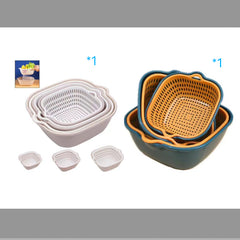 Double Layer Drain Basket Vegetable Washing Colander Basket