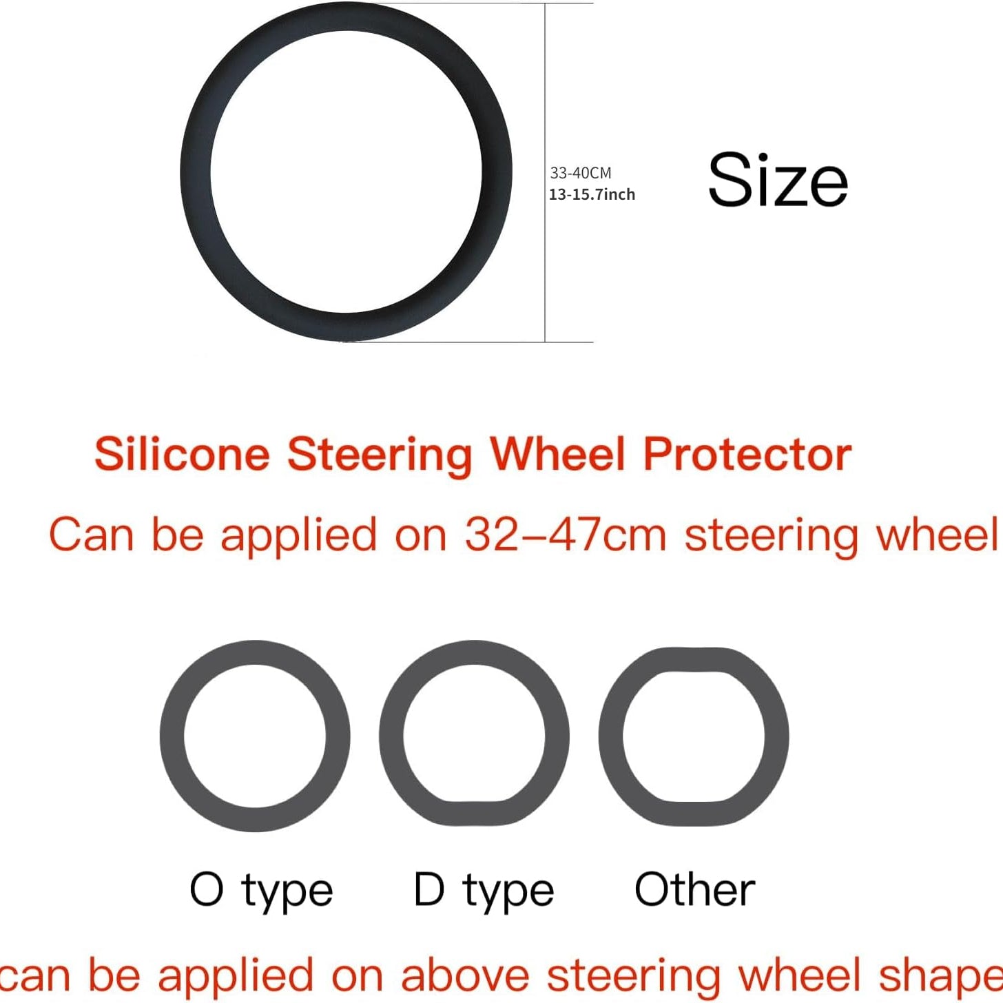Non Slip Silicone Steering Wheel Protector Car Steering Wheel Protective Cover