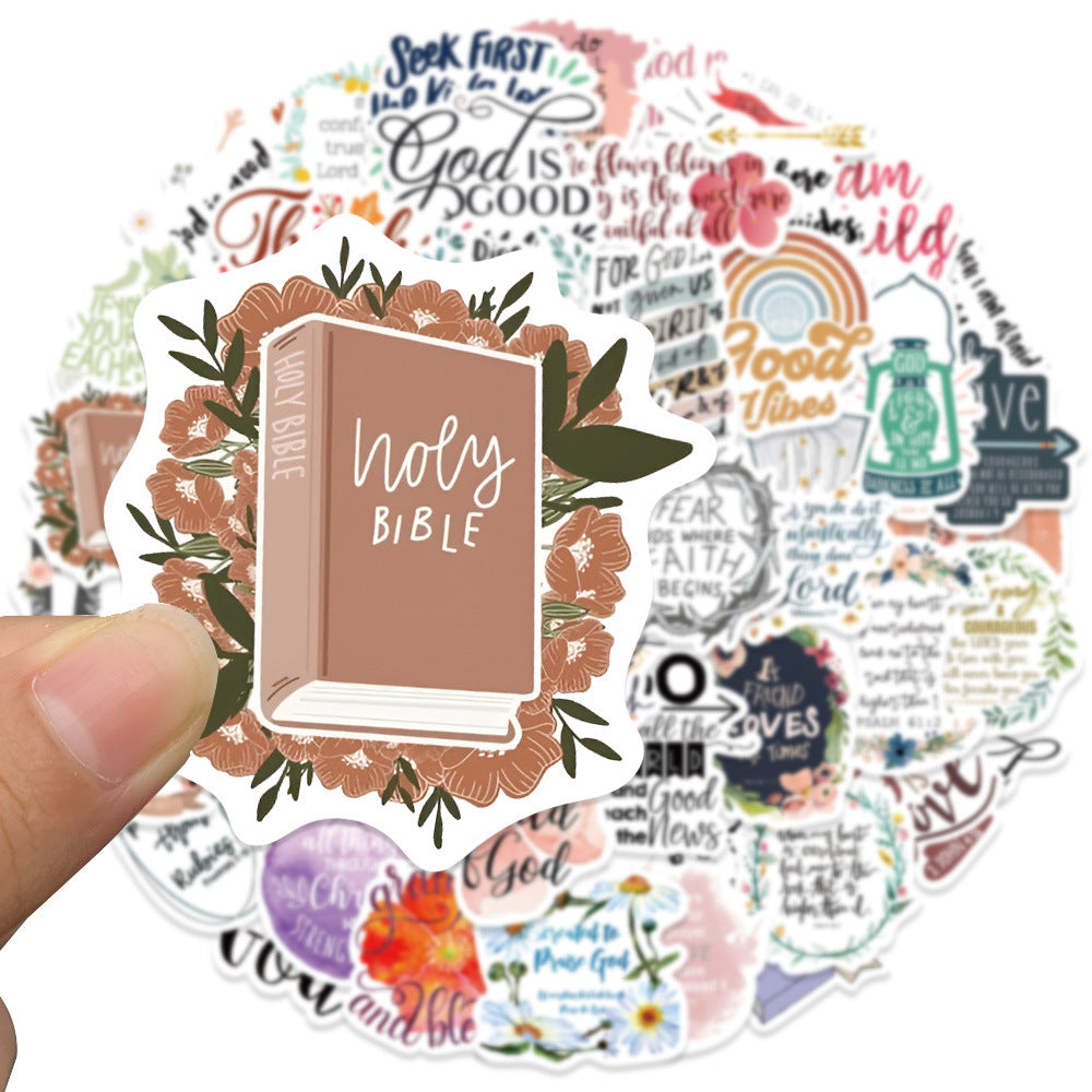 52pcs Bible Stickers For Adults Waterproof Vinyl Stickers