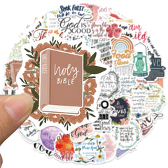 52pcs Bible Stickers For Adults Waterproof Vinyl Stickers