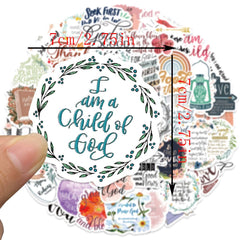 52pcs Bible Stickers For Adults Waterproof Vinyl Stickers