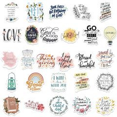52pcs Bible Stickers For Adults Waterproof Vinyl Stickers