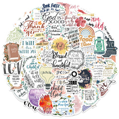 52pcs Bible Stickers For Adults Waterproof Vinyl Stickers