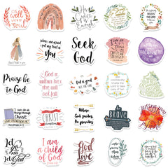 52pcs Bible Stickers For Adults Waterproof Vinyl Stickers