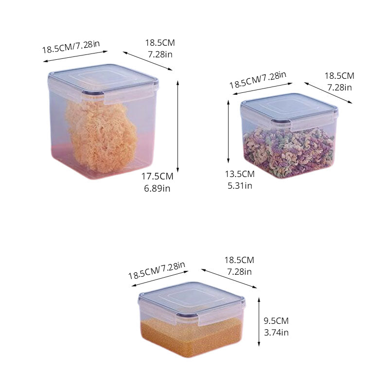 Plastic Sealed Jar with Lid Storage Box for Cereal Rice Pasta Tea Nuts