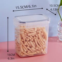 Plastic Sealed Jar with Lid Storage Box for Cereal Rice Pasta Tea Nuts