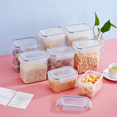 Plastic Sealed Jar with Lid Storage Box for Cereal Rice Pasta Tea Nuts