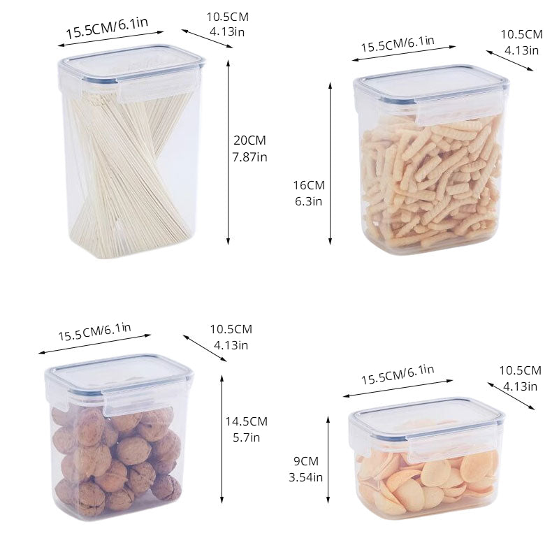 Plastic Sealed Jar with Lid Storage Box for Cereal Rice Pasta Tea Nuts