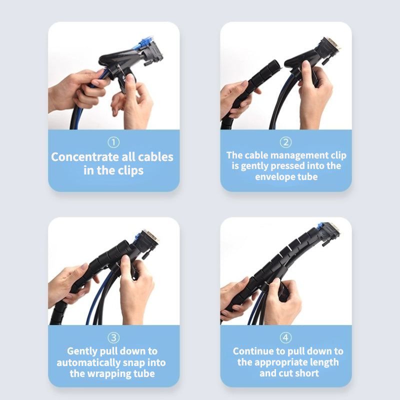 Flexible Cable Protector Sleeve for Office and PC
