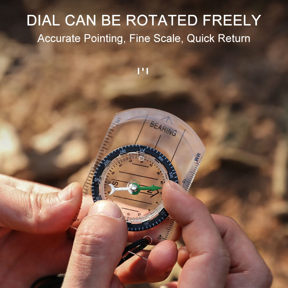 Mini Survival Compass With Lanyard for Outdoor Hiking Camping