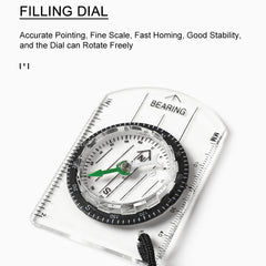 Mini Survival Compass With Lanyard for Outdoor Hiking Camping