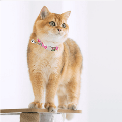 Floral Pet Collar Bell Adjustable Cat Dog Necklace