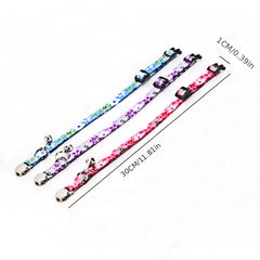 Floral Pet Collar Bell Adjustable Cat Dog Necklace