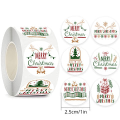 500pcs Christmas Stickers Gift Bag Seal Sticker Labels Navidad Box Decoration