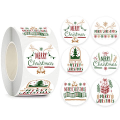 500pcs Christmas Stickers Gift Bag Seal Sticker Labels Navidad Box Decoration