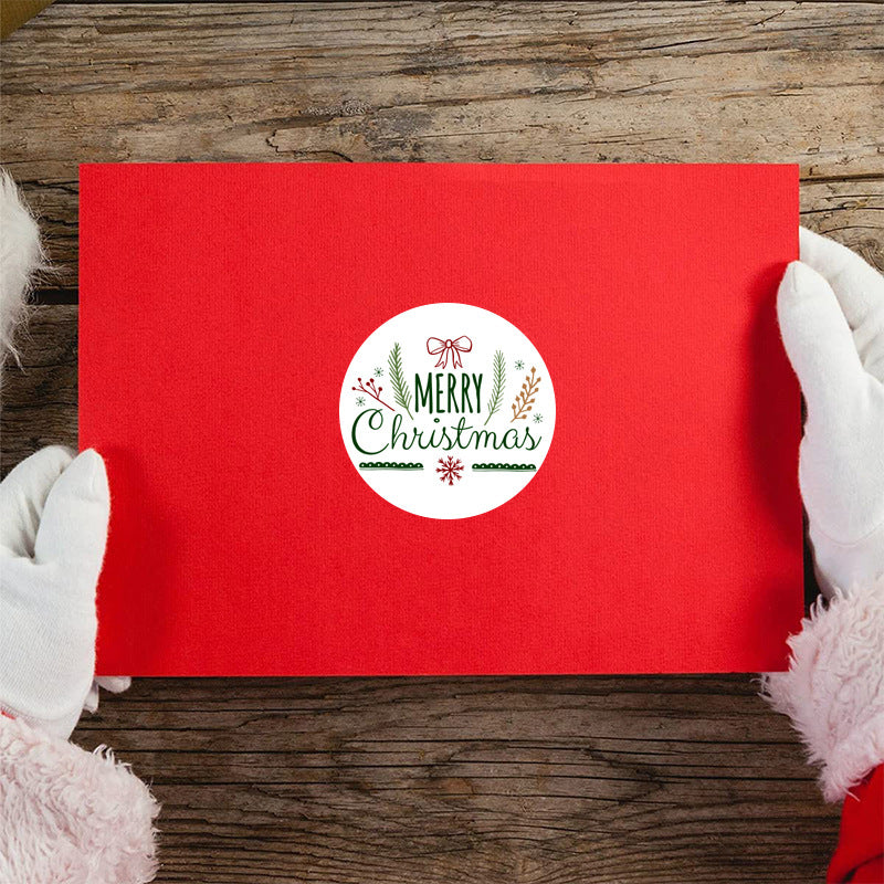 500pcs Christmas Stickers Gift Bag Seal Sticker Labels Navidad Box Decoration