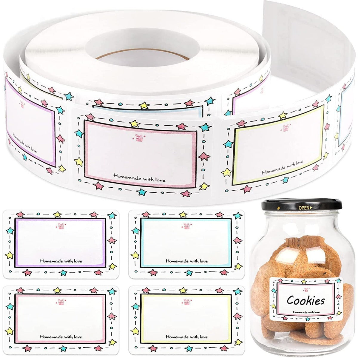 Set of 7 Border Name Stickers Roll - Marking Labels