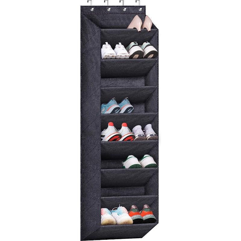 Over The Door Shoe Storage Organizer With Large Deep Pockets
