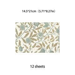 12 Sheets Retro Journal Paper for DIY Background, Gift for Women