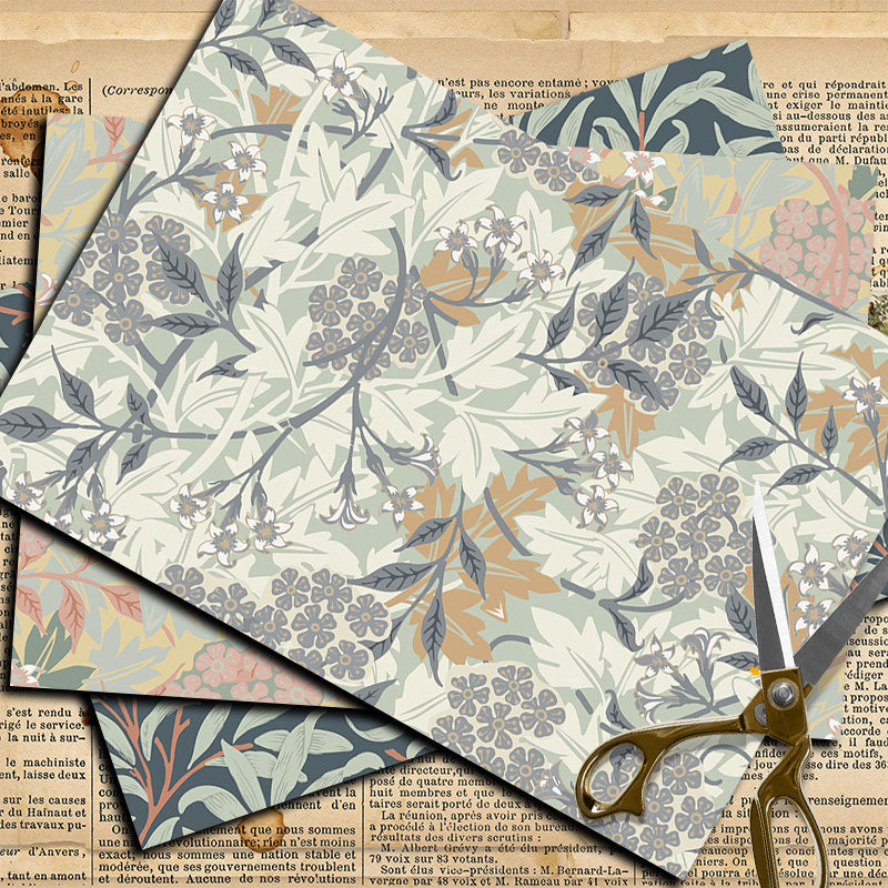 12pcs Large Size Paper Retro Journal For DIY Gift Arts Crafts