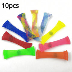 10pcs Fidget Toy Woven Mesh Tube Compression Decompression Adult Decompression