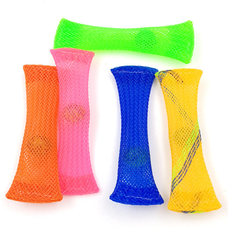 10pcs Fidget Toy Woven Mesh Tube Compression Decompression Adult Decompression