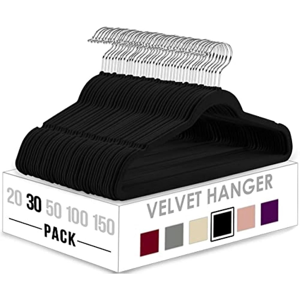 Velvet Hangers 50 Pack Non Slip Clothes Suit Heavy Duty Coat