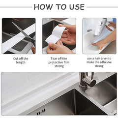 PVC Self Adhesive Waterproof Sealing Tape Strip for Bathroom Kitchen Sink