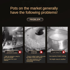 304 Stainless Steel Micro Pressure Pot Soup Pot with Thickened Composite Pot