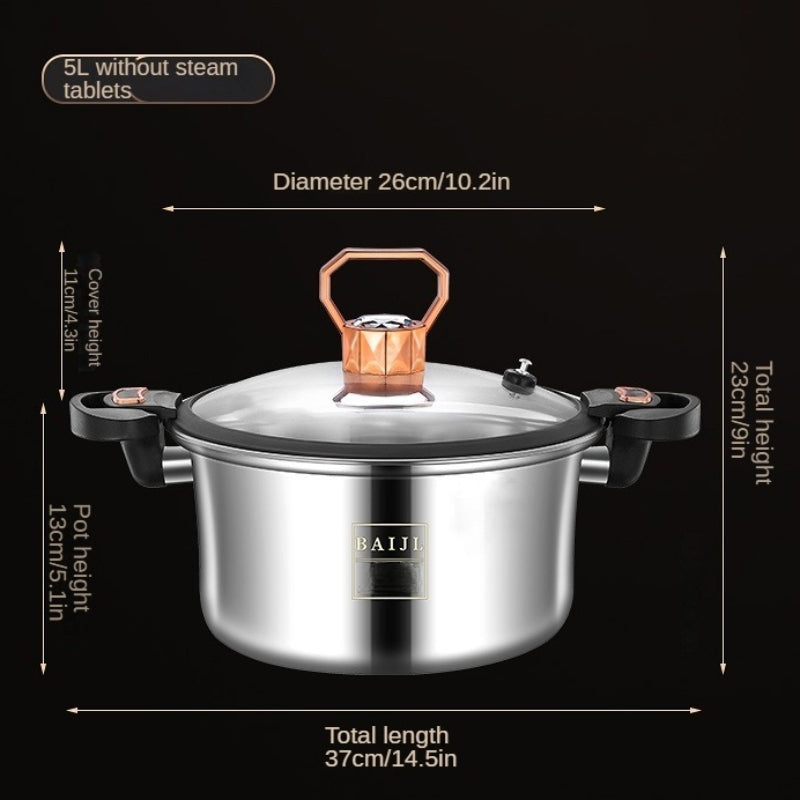 304 Stainless Steel Micro Pressure Pot Soup Pot with Thickened Composite Pot