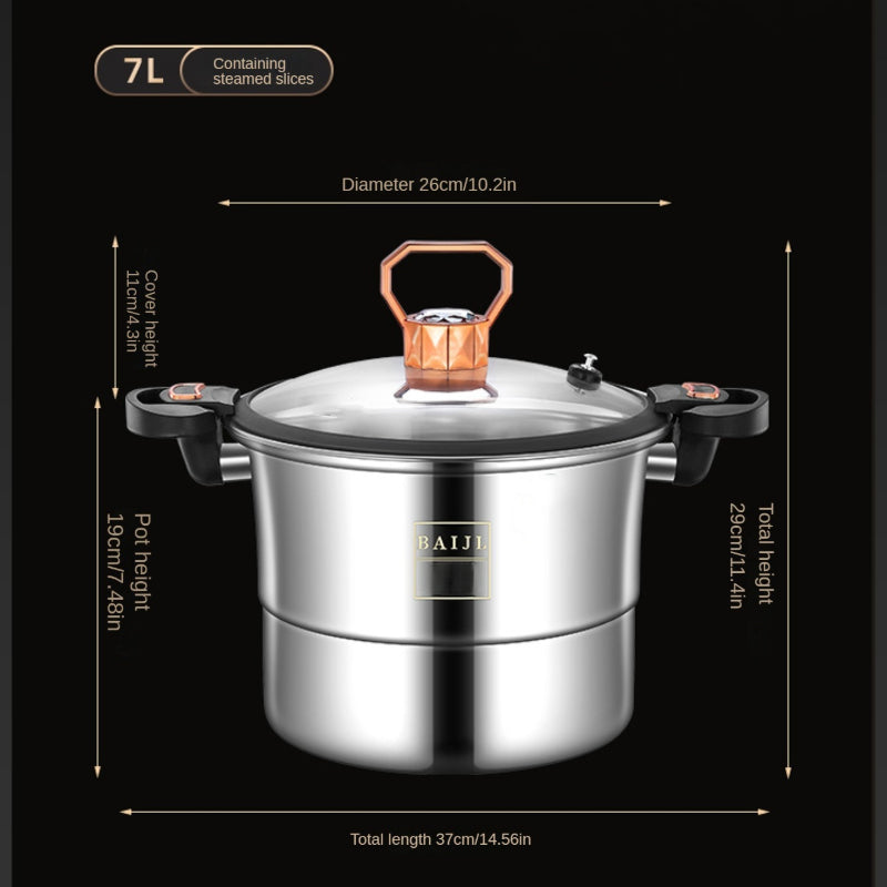 304 Stainless Steel Micro Pressure Pot Soup Pot with Thickened Composite Pot