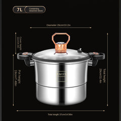 304 Stainless Steel Micro Pressure Pot Soup Pot with Thickened Composite Pot