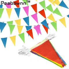 Peabownn Multicolor Flags Colorful Banner Garlands Triangle Shaped Banner