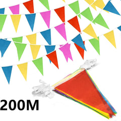 Peabownn Multicolor Flags Colorful Banner Garlands Triangle Shaped Banner