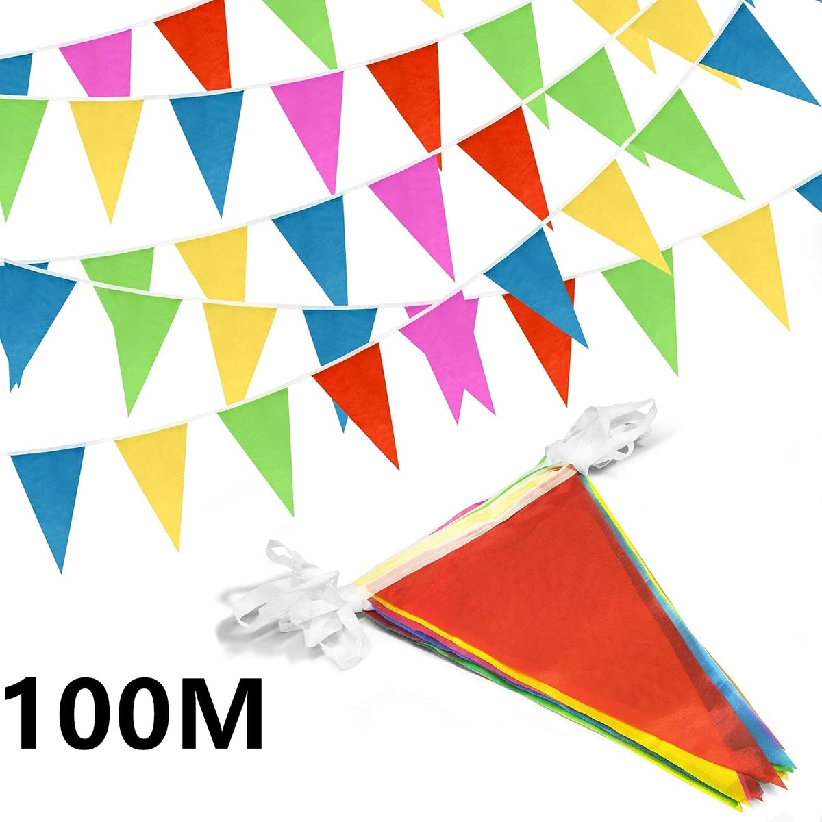 Peabownn Multicolor Flags Colorful Banner Garlands Triangle Shaped Banner