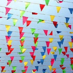 Peabownn Multicolor Flags Colorful Banner Garlands Triangle Shaped Banner