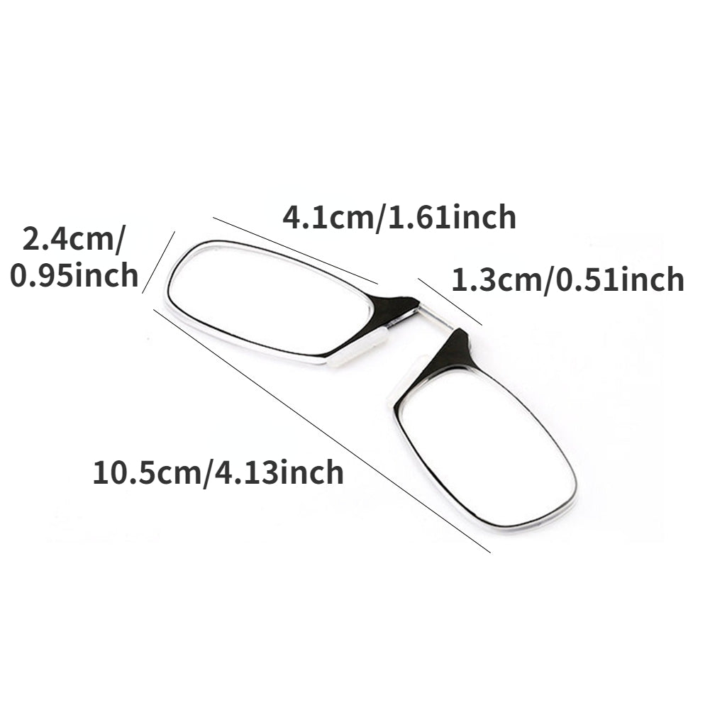 Folding Legless Nose Clip Reading Glasses Keychain Men Women Mini Portable