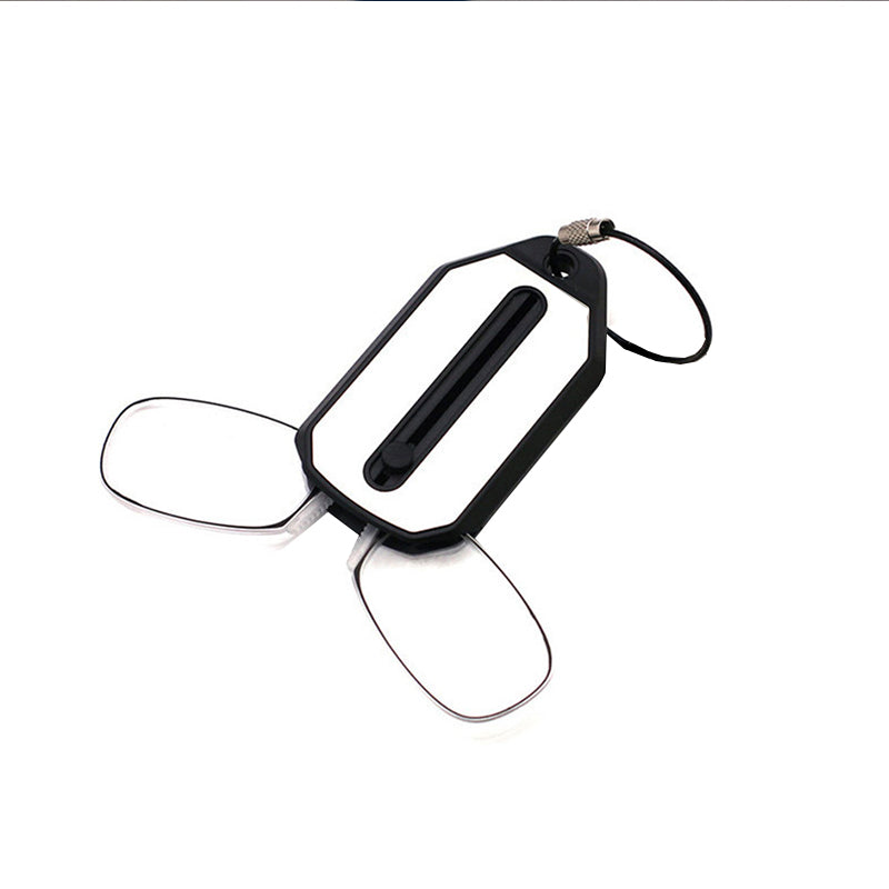 Folding Legless Nose Clip Reading Glasses Keychain Men Women Mini Portable