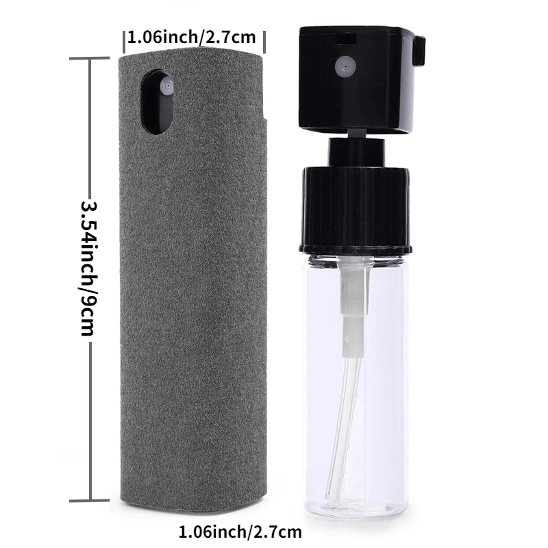 2in1 Microfiber Screen Cleaner Spray Set Mobile Phone Computer Glasses Wipes