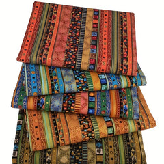 5pcs Ethnic Style Pattern Fabric Quilting Squares