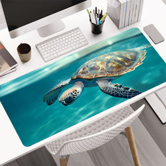 3D Turtle Large Mousepad HD Keyboard Pad Natural Rubber Anti Slip