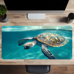 3D Turtle Large Mousepad HD Keyboard Pad Natural Rubber Anti Slip