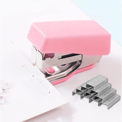 Mini Stapler Small Stapler With 100pcs Staples Purple Pink