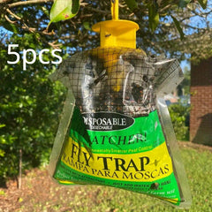 10pcs Disposable Fly Trapping Bag Non-toxic Fly Trap Bag with Bait