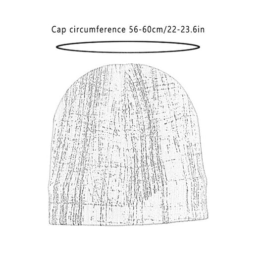 Double Layer Knitted Hat Casual Beanies For Men And Women