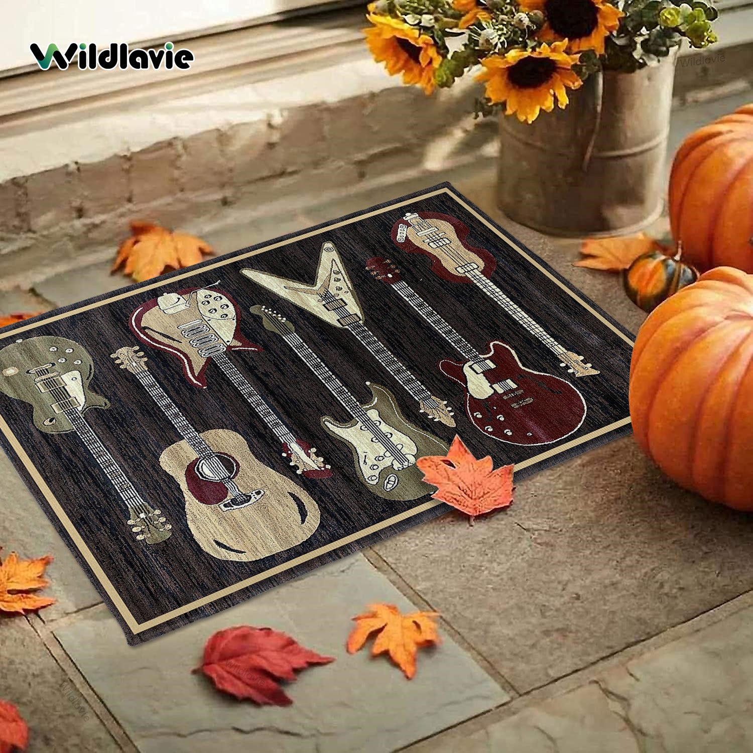 Guitar Music Door Mat Area Rugs 39x59 Floor Mats Soft Non Slip