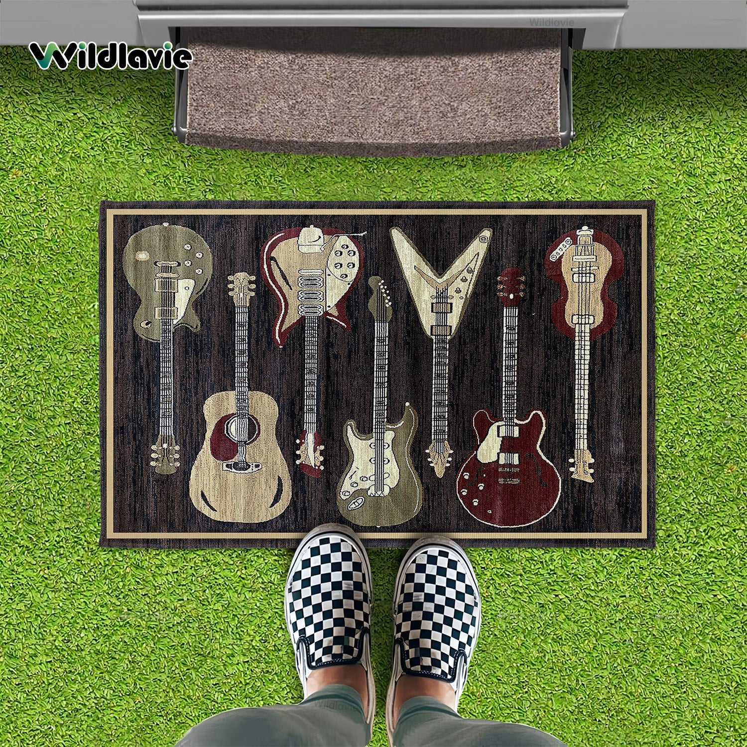 Guitar Music Door Mat Area Rugs 39x59 Floor Mats Soft Non Slip