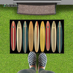 Indoor Doormat Floor Door Mats Summer Theme Non Slip Soft Bath Rug Surfboards