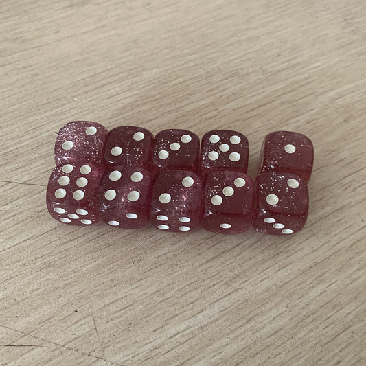 10pcs Golden Scallion Powder Dice Set 16mm